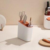 따스함 칼 가위 꽂이 수저통, 오렌지, 1개