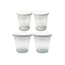 WECK 유리 양념병 160ml No.760 2p + PE뚜껑 2p + 290ml No.900 2p + PE뚜껑 2p 세트, 1세트