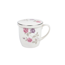 마시피렌체 뚜껑머그 320ml, 실버로즈, 1개