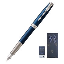 파카 소네트 서틀 CT 만년필 + 카트리지 기프트 세트, F, 블루(만년필)