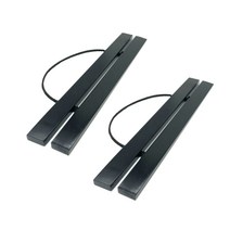 한수오 북유럽 인테리어 우드족자 2p + 꼭꼬핀 2p 세트, 블랙