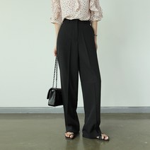 빼빼 여성용 텐셀레이온 스판 와이드 롱슬랙스