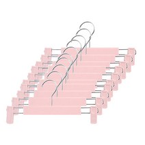 파스텔톤 베이직 바지걸이 옷걸이, 핑크, 10개입