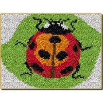 곤충 나비 러그 카펫 DIY 스킬 자수 세트 영문버전 컬러인쇄메쉬, NO 09, 1세트
