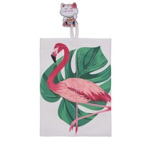 린넨 플라밍고 동물 티슈 커버 2p, ZJ1038