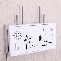 세뇨르킴 티비 공유기 가리개 수납 선반대 41 x 8.5 x 23 cm 아일랜드, 화이트