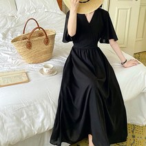 앤드스타일 여성용 스트랩타이 랩 롱 원피스 260534