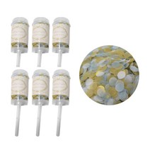 블럭마트 웨딩용품 색종이 푸시 튜브 꽃가루, 6개, TYPE5