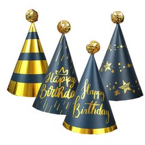 올리브파티 생일 파티 고깔모자 세트, 네이비 2번(A형, B형, C형, D형), 1세트