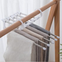 피어니스트 다층 접이식 바지 걸이, 화이트, 1개