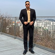 파이브라지 남성용 빅사이즈 데일리 모던 스판 정장세트
