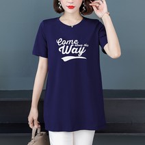 여성용 MA 웨이 빅사이즈 미시 반팔 티셔츠