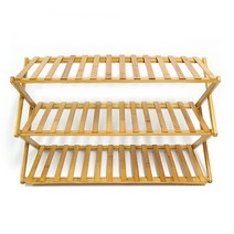 접이식 화분 선반 68 x 28 cm, 내추럴우드, 3단