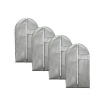 부스마켓 투명창 부직포 의류 먼지 커버 그레이 중, 1개, 4개입