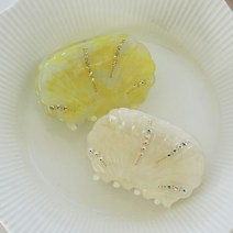 로시끌레르 쉘 큐빅 자개 헤어 집게핀 2종 세트