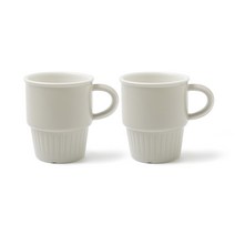 쓰임 비스트로 머그 375ml, 2개, 그레이