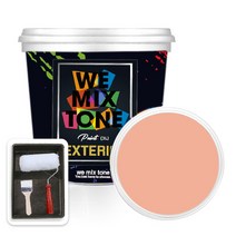 WEMIXTONE 외부용 EXTERIOR 페인트 3L + 붓 + 로울러 + 트레이 세트, WMT0515P01(페인트)