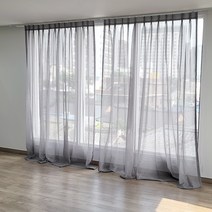 나비손길 나비주름 샤크리즈 복층커튼 2p