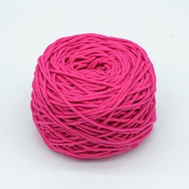 마크라메 색상면사 얇은 뜨개실 2.5mm 100g, 09 핫핑크, 70m