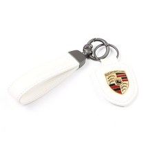 포르쉐 프리미엄 가죽 방패 키홀더, 화이트