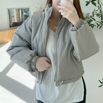 슈가펀 여성용 투웨이 레더 숏 패딩