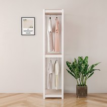 홈던트 하우스 시스템 드레스룸 3단 2행거 400 x 600 x 1800 mm 화이트