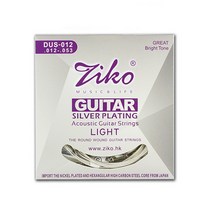 Ziko 맑은음색 기타스트링 맑은음색 2세트, DUS-012, DUS 012 실버코팅
