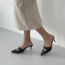 여성용 하디 슬리퍼 뮬 힐