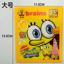 슬라이딩 퍼즐 디즈니 애니 캐릭터 15칸 라지 모바일 퍼즐 스마트 플라스틱 슬라이드 퍼즐 빈티지 완구, 스폰지밥 [16칸]개