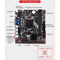 Placa mae H61 마이크로 마더보드 LGA 1155 소켓 DDR3 메모리 VGA PCI-E 인텔 LGA1155 I3 I5 I7 제온 시리즈 데스크탑 메인 보드
