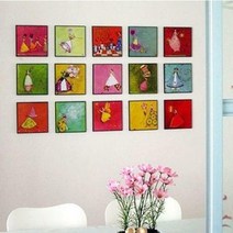 일러스트 미니액자 소녀액자, H