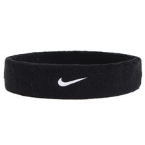 나이키 SWOOSH LOGO 헤드밴드 땀흡수 헤어밴드, Black, 1개