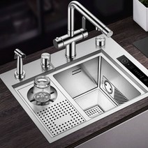 컵세척 워터스테이션 초음파 야채 과일 세척 싱크대, 패키지 1 수전 불포함