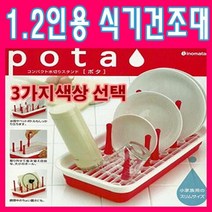 일본 이노마타 1~2인용 식기건조대(3가지색상중 선택)/싱크대정리함/주방정리/수입잡화/미니식기건조대, 스카이블루