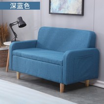 수납소파 북유럽 심플 소파 작은 평형 거실 수납 벤치 원목 패브릭 의류 매장 2인용, 12 170CM수납대금（쿠션 두 개 선물）, 14 네이비