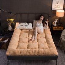 양면 자가발열토퍼 두께 12cm 케시미어 마약매트리스 토퍼매트 수면 침대 패드 양털 토퍼, 그레이