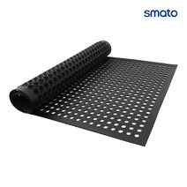 스마토 고무매트 현관매트 바닥 고무판 생고무매트, 원형고무매트 대형(1500x900x8)