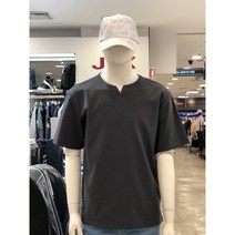 JDX 남성여름 루즈핏 캐주얼 에리변형 라운드 반팔 티셔츠