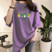 스타일아유 2021 귀여운선인장 오버핏 반팔티 AYG6TS404A