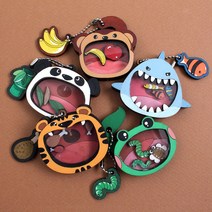 아이디몬 우드 동물 쉐이커 만들기 DIY 개구리, 50개