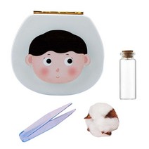 QDY 신생아 소년 소녀용 치아 요정 상자 치아 보관 정리함 보호기 상자, 11.2cmx10.2cmx4.3cm, 나무 ABS, 소녀