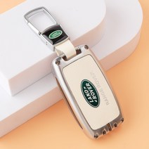 랜드로버 레인지로버 키홀더 벨라 이보크 디스커버리 스포츠 가죽 차키케이스, A타입(로고 버클), 화이트