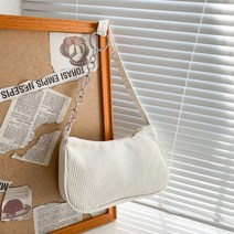 코듀로이 체인 숄더백