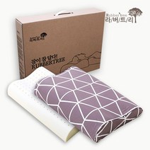 [CJ단독 기획상품]라버트리 천연라텍스 성인용 대 베개세트 선물상자 굴곡형 경추베개 기능성베, ST블루