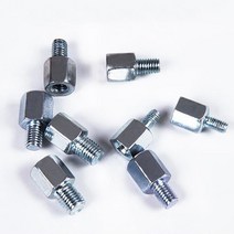 우리파파 오토바이 백미러 연장볼트 사이드 미러 변환 어댑터 역나사 정나사 8mm 10mm, 13-1) 10내부(정)+8볼트(역)-블랙
