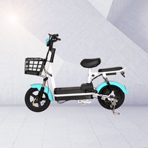 전동 스쿠터 전기 자전거 이륜 배터리 출퇴근 바이크 배달용, 블루 65km