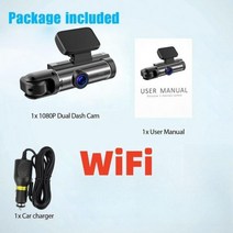 대시 캠 전면 후면 카메라 레코더 QHD 1440P 차량용 DVR 2 캠 와이파이 비디오 24 시간 주차 모니터 398715, Front inside WiFi_32g