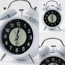 무소음 축광 야광 해머벨 탁상시계(화이트) 임직원복지 직원선물 까페개업선물