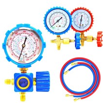 매니폴드게이지 세트 구신냉매 겸용 R22 R410A 에어컨 냉매 가스 충전 싱글 게이지, D : R410A 신냉매용(오일)