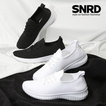 SNRD 여성 스니커즈 니트 슬립온 런닝화 조깅화 SN528